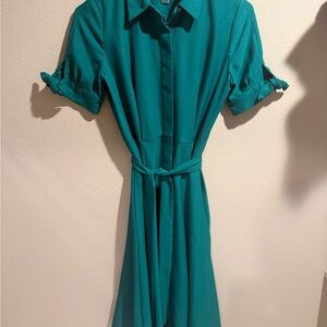 Calvin Klein Crepe Shirt Dress